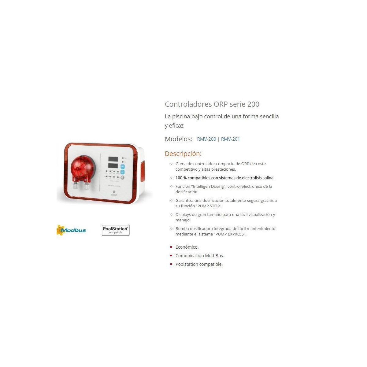 CONTROLADOR ORP AUTOMATICO + BOMBA DOSIFICADORA IDEGIS CONTROLADOR ORP AUTOMATICO + BOMBA DOSIFICADORA IDEGIS