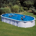 Piscina desmontable Gre Haiti ovalada acero chapa blanca