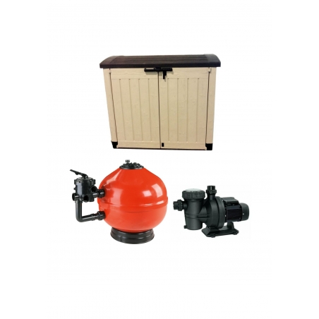 Compacto Caseta Depuradora 600 Astralpool de Superficie Montado