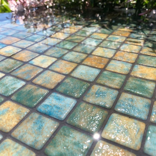 Glass Mosaic Reviglass Sandy Bali Malla Cordón 2.5 cm