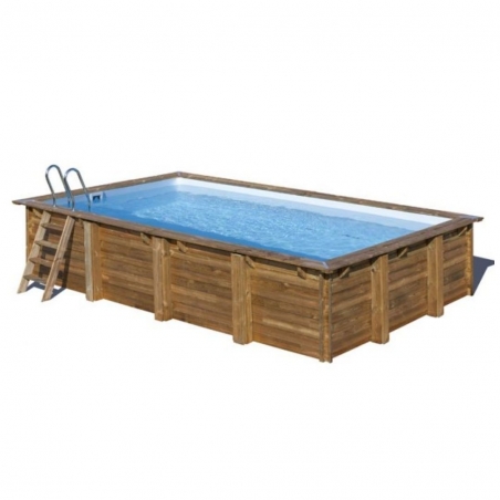 Removable Wooden Pool Gre Sunbay Evora Rectangular 620x420x133