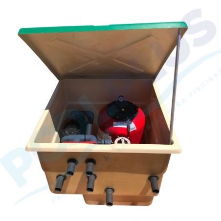 Compacto caseta depuradora 500 Enterrado Montado Coral