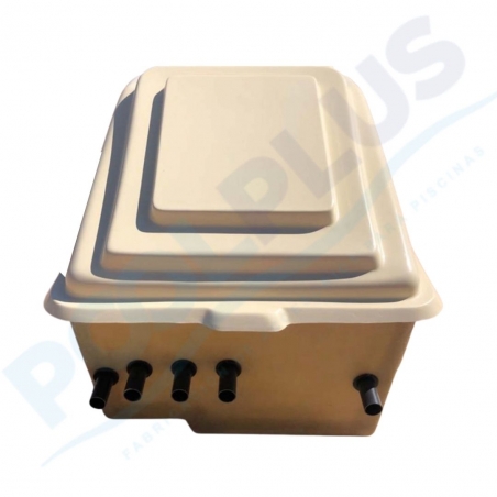 Compacto caseta depuradora 500 PISCINA Semi-Enterrado Montado + Con Clorador Salino Innowater Salt 20 + Controlador PH Dosatech