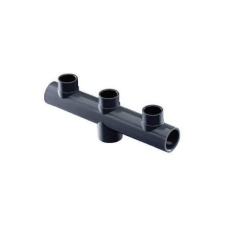 Colector 3 vías PVC D.50