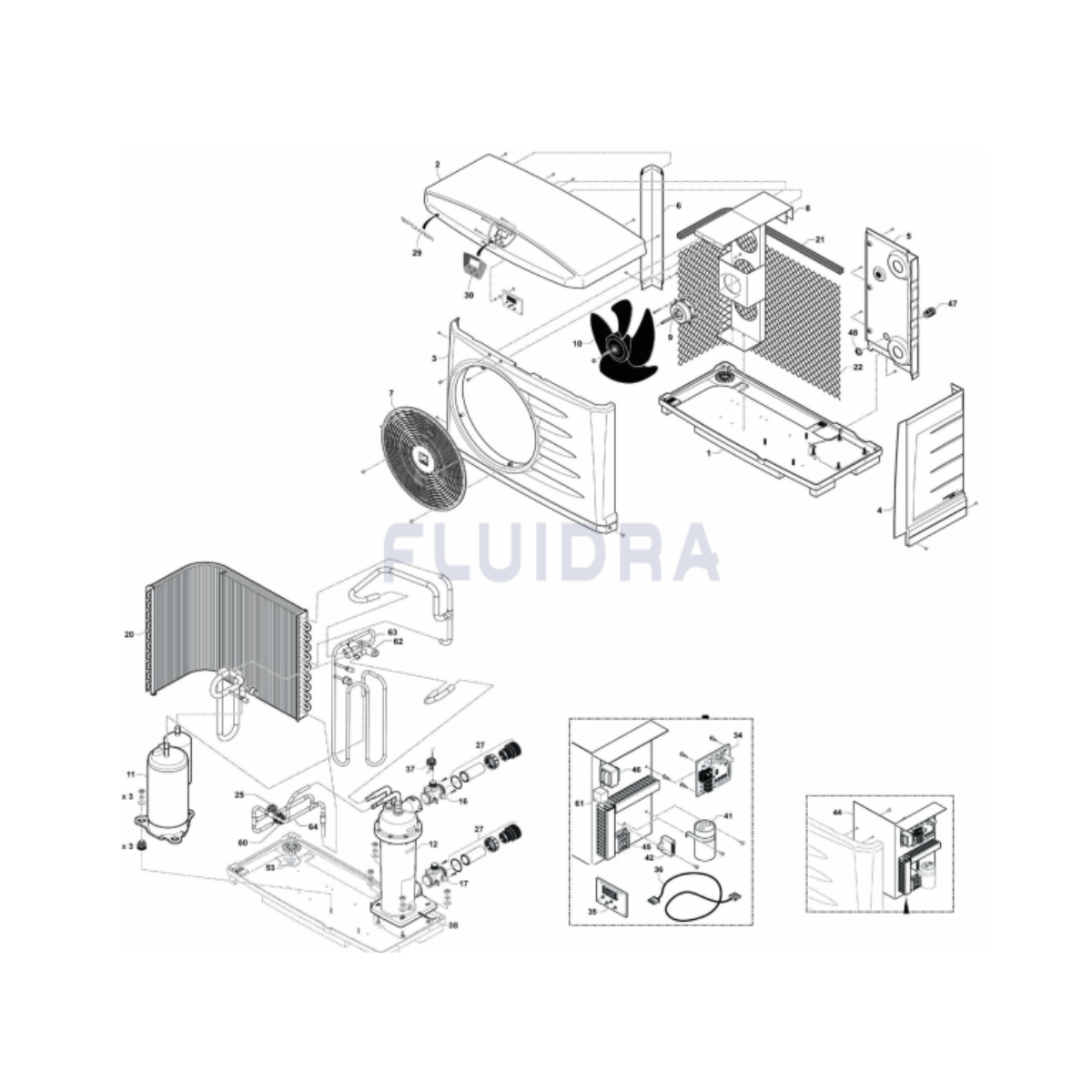 Placa Base Bomba de Calor Zodiac Z200