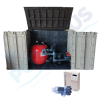 Cabine de tratamento de água compacta 500 superfície Alaska + Innowater Salt Chlorinator e Dosatech pH Pump