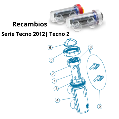 Pièces de rechange pour chlorateur salin Idegis Tecno 2012 | Tecno2