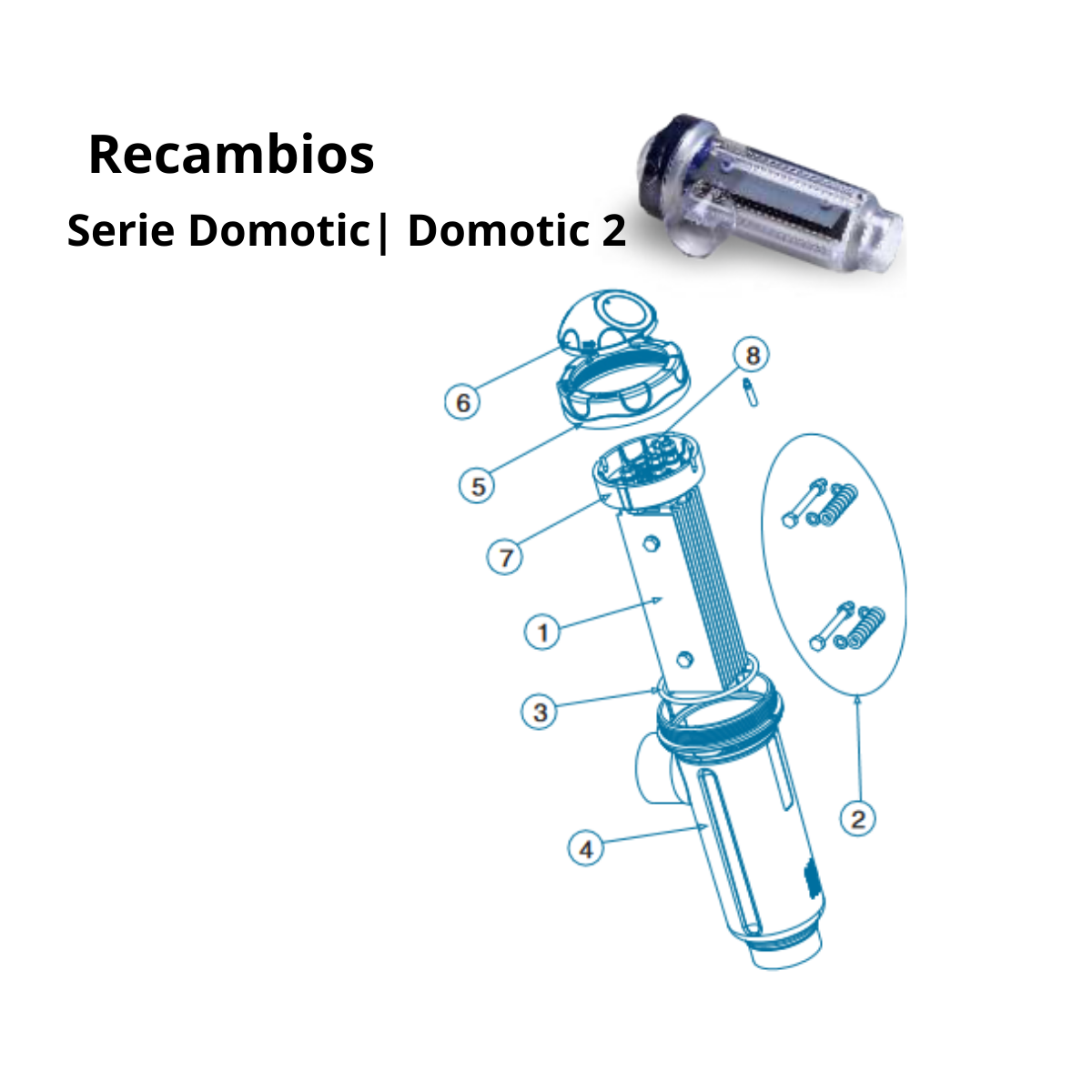 Ersatzteile für Salzchlorinatoren der Idegis Domotic-Serie