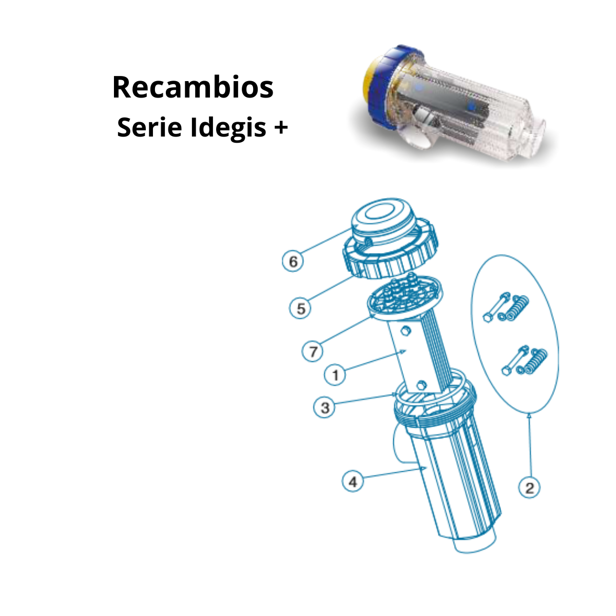 Idegis Salzchlorinator-Ersatzteile Idegis+-Serie