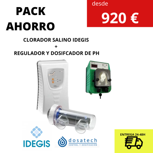 Pack Économie Électrolyseur au Sel Idegis + Doseur PH Dosatech