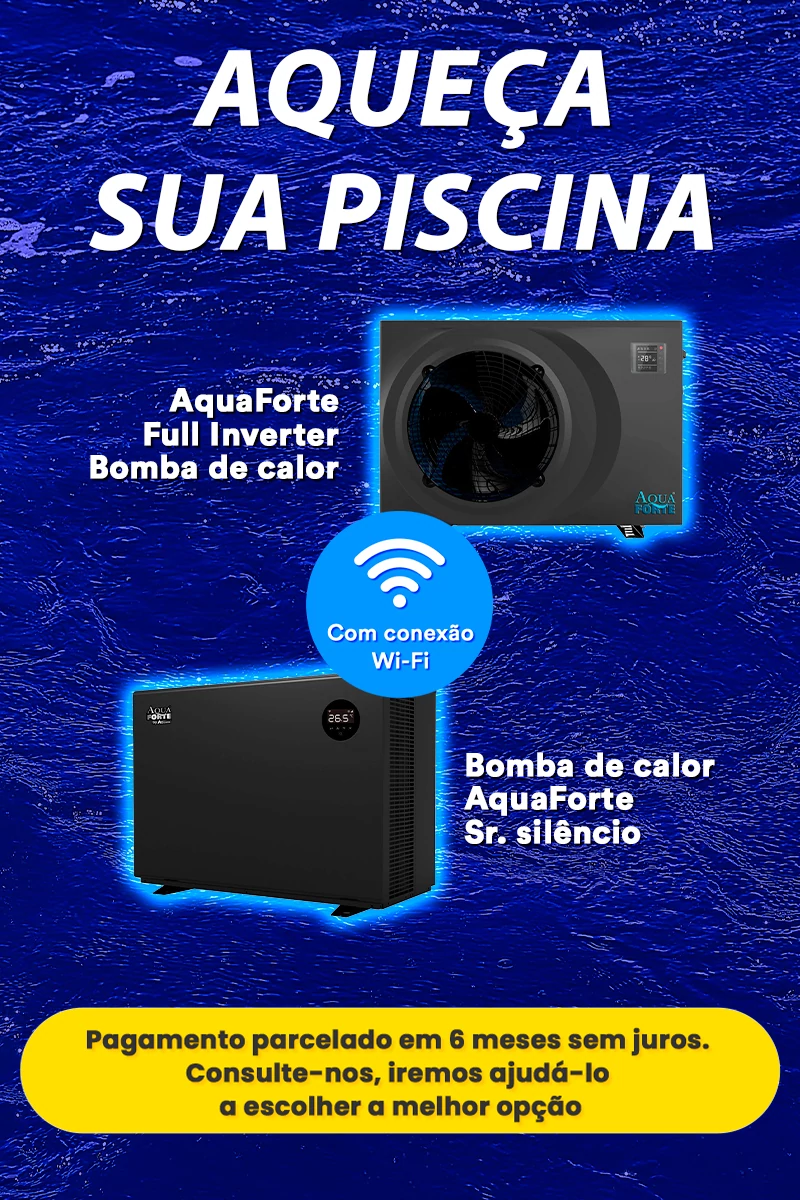 Aqueça a sua piscina parcelando 6 meses sem juros