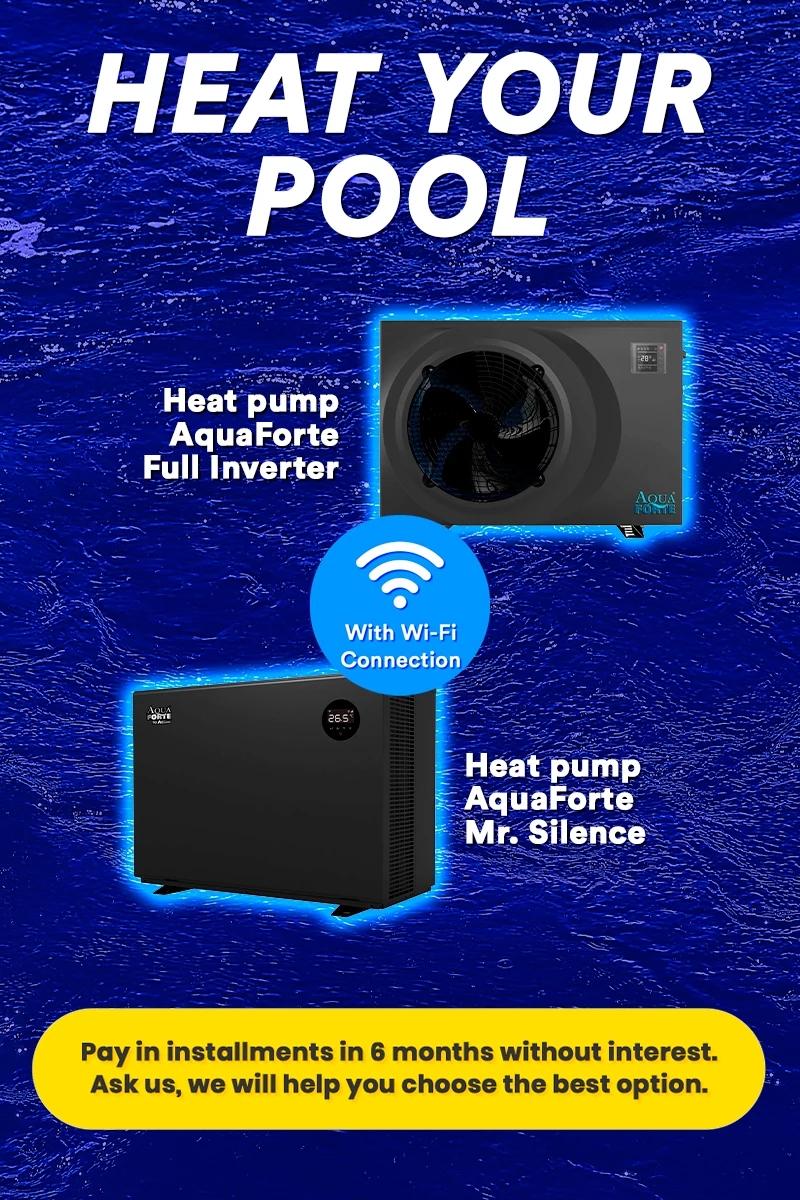 Heat your pool paying in installments for 6 months without interest
